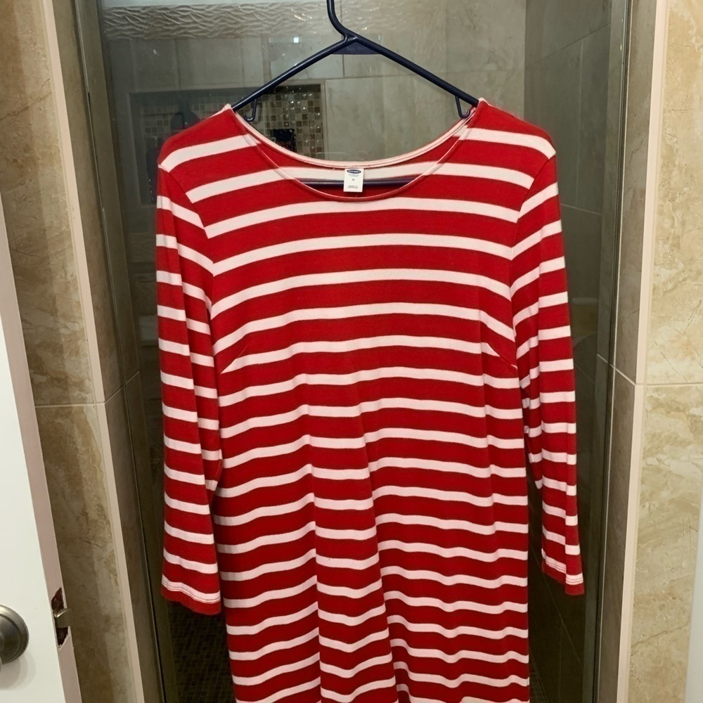 Red/white stripe dress Old Navy cotton